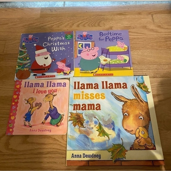 Peppa Pig Llama Llama Book Bundle Christmas Wish Bedtime for Peppa I Love You - Picture 2 of 3